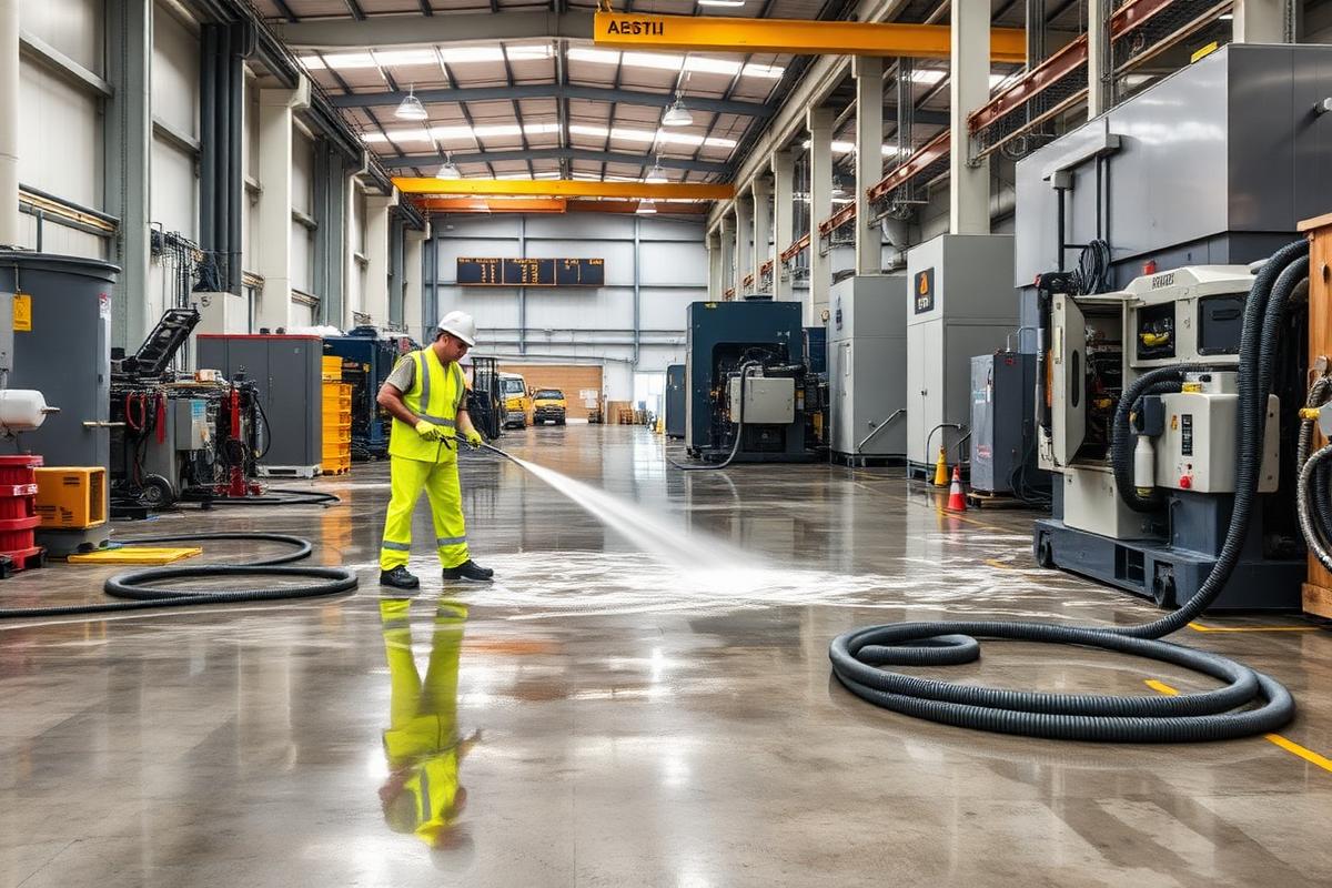 Factory Floor Cleaning